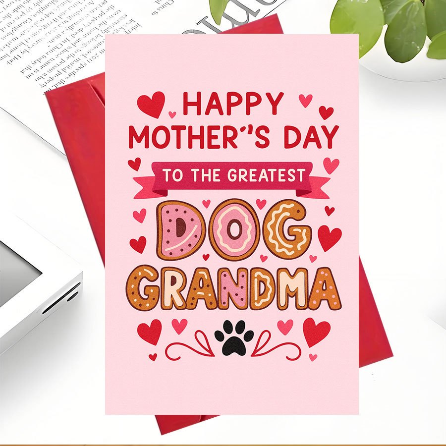 Pet Supplies Gift Card - 1Pcs Mother's Day Greeting Card for