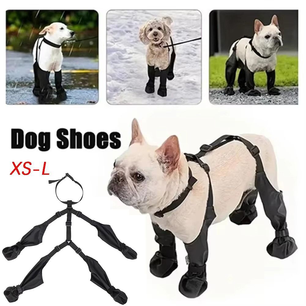 Dog Booties Paw Protector - Anti-fall Waterproof Dog Shoes Adjustable Anti-Slip