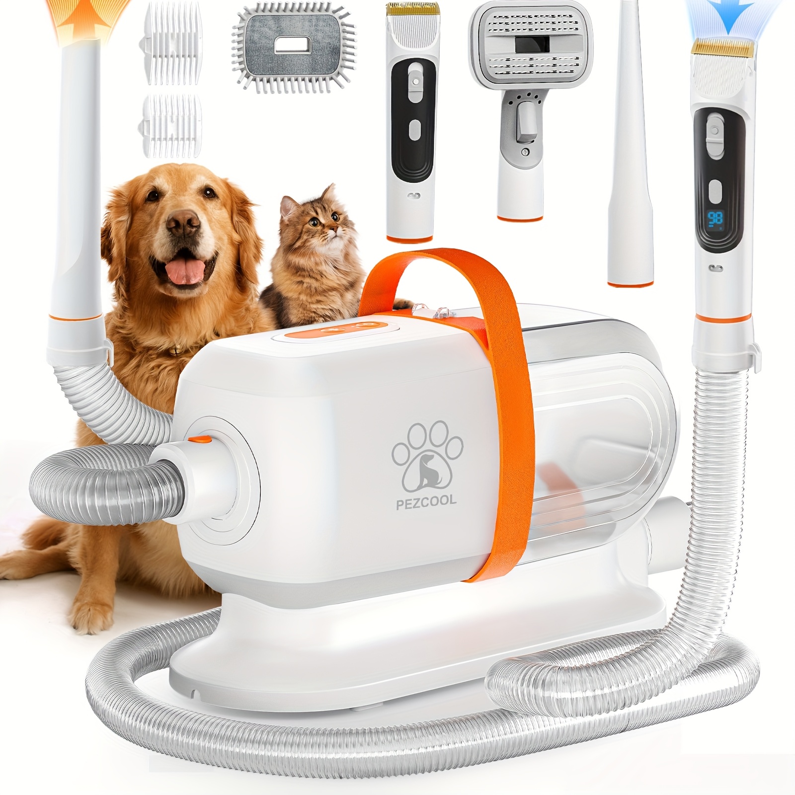 Pet Supplies Grooming Hours - 8-in-1 Dog Grooming Vacuum for Shedding