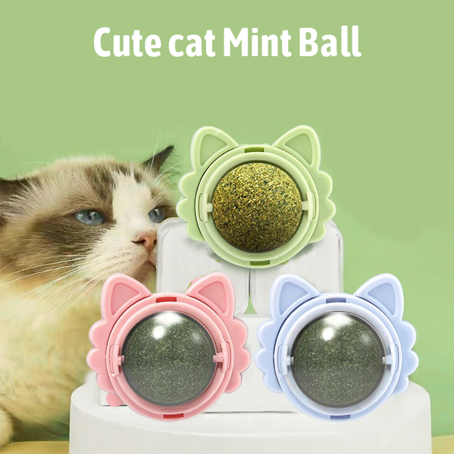 Catnip Toys - PLOVG Catnip Balls Funny Lickable Cat