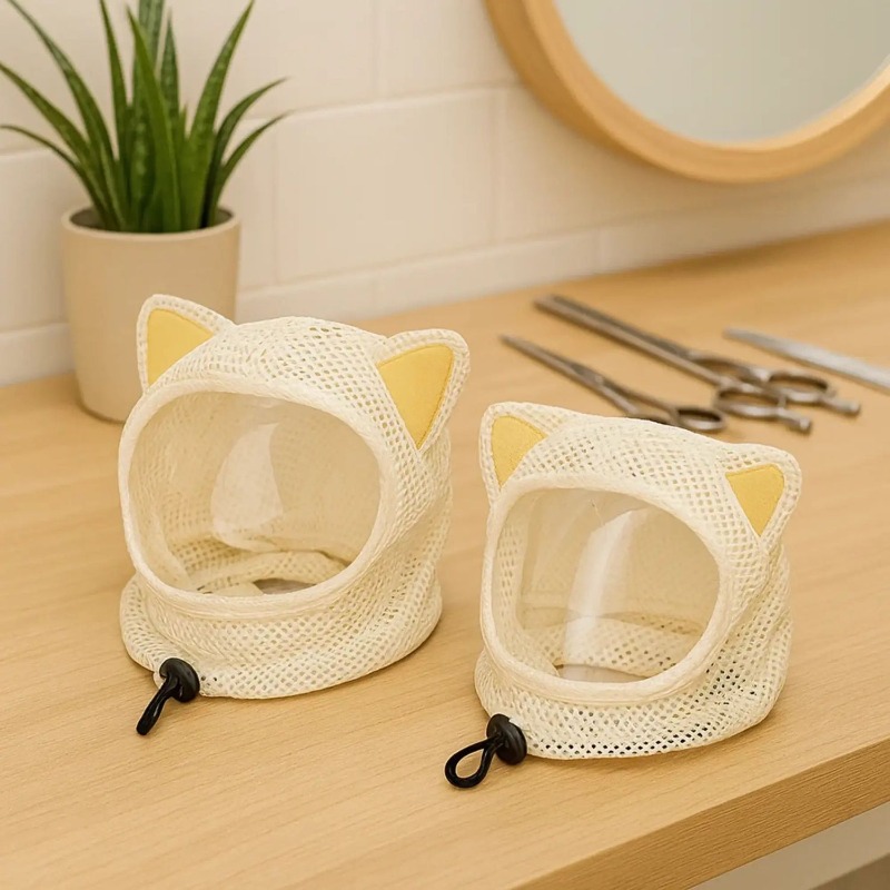 Pet Supplies Nail Trim - Breathable Cat Anti-Bite Head Cover Adjustable