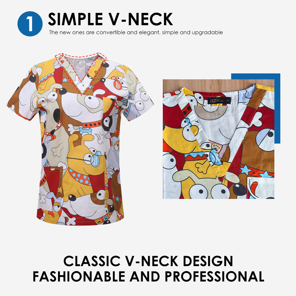 Flowers Scrubs Medical Uniform - Pet Supplies Jersey review and price