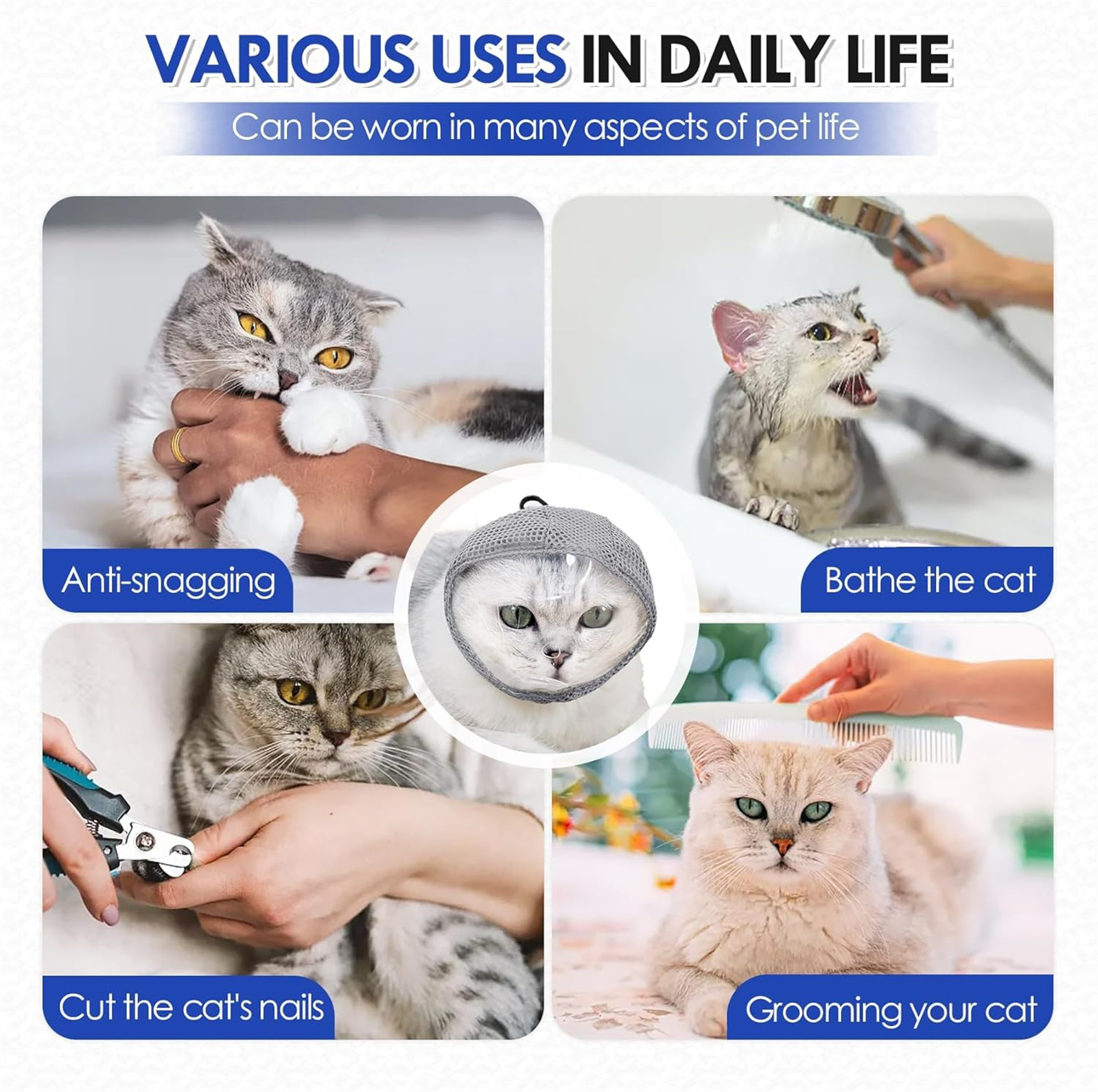 Pet Cat Anti Bite Muzzles Adju - Pet Supplies Nail Trim review and price