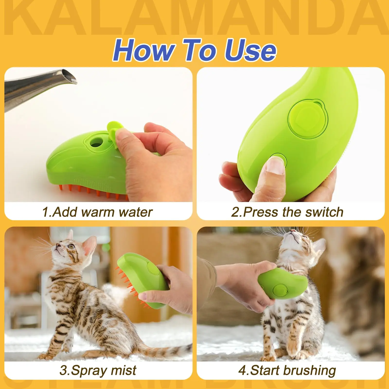 3-in-1 Steamy Brush for Pet Ca - Pet Supplies Grooming Hours review and price