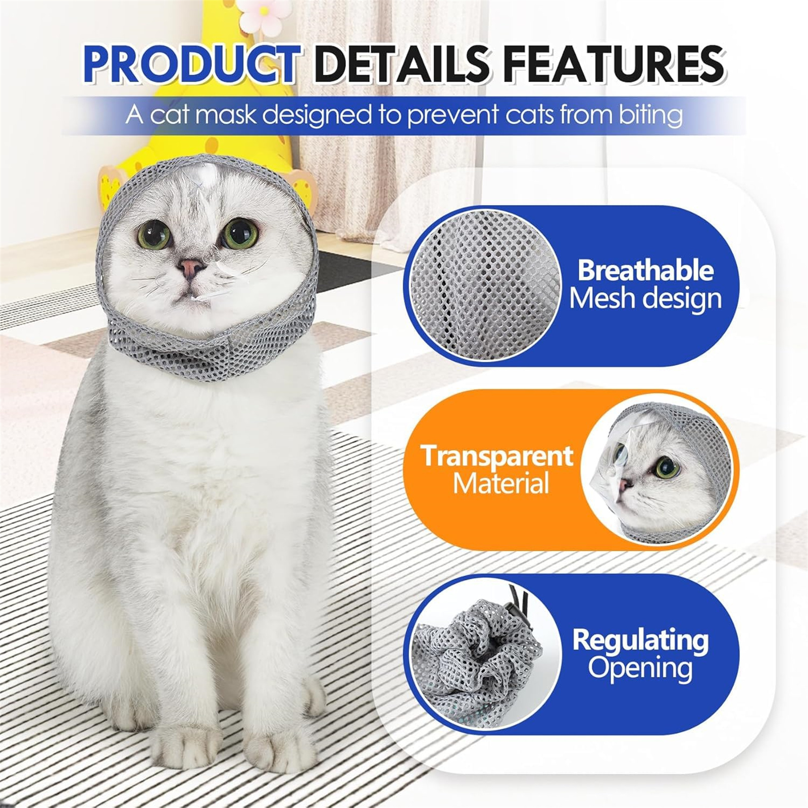 Breathable Cat Muzzle Anti Bit - Pet Supplies Nail Trim review and price