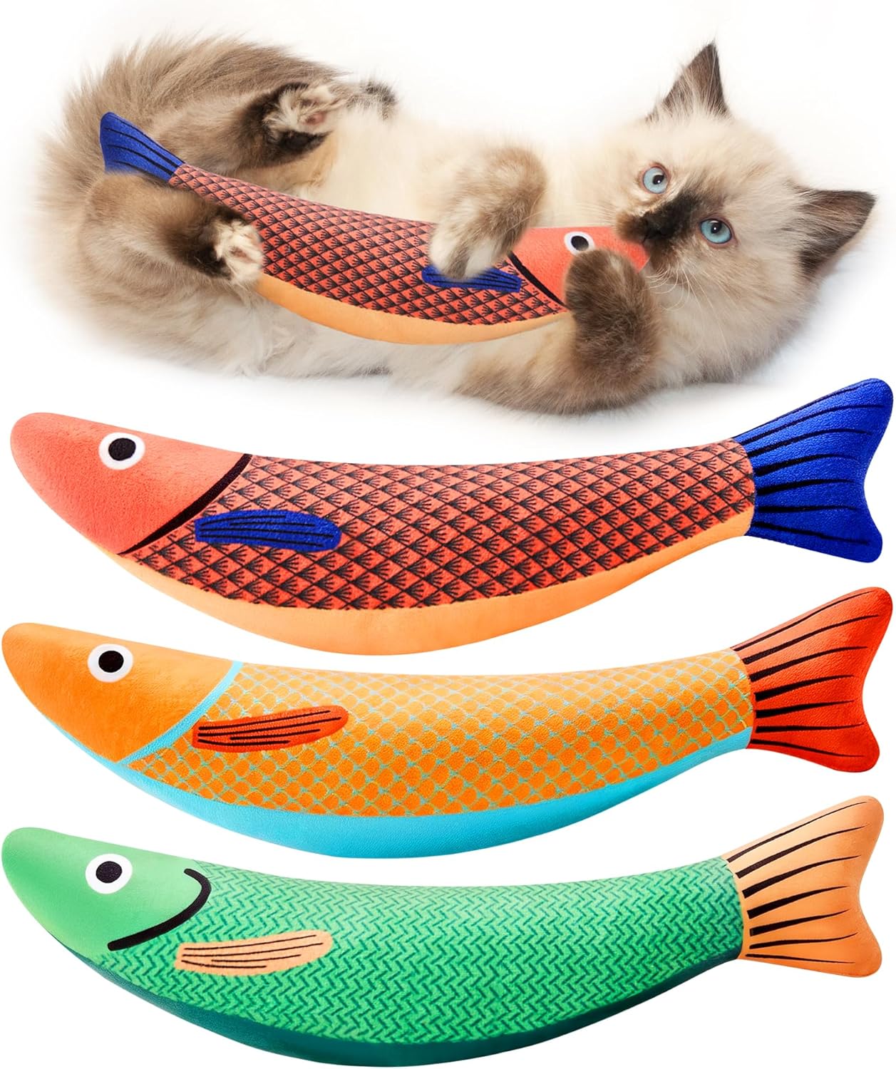 Saury Fish Cat Toys 3 Pack, Ca - Catnip Toys review and price