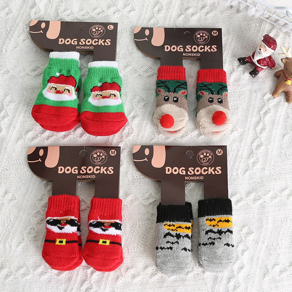 4pcs Christmas Winter Pet Dog  - Dog Booties Paw Protector review and price