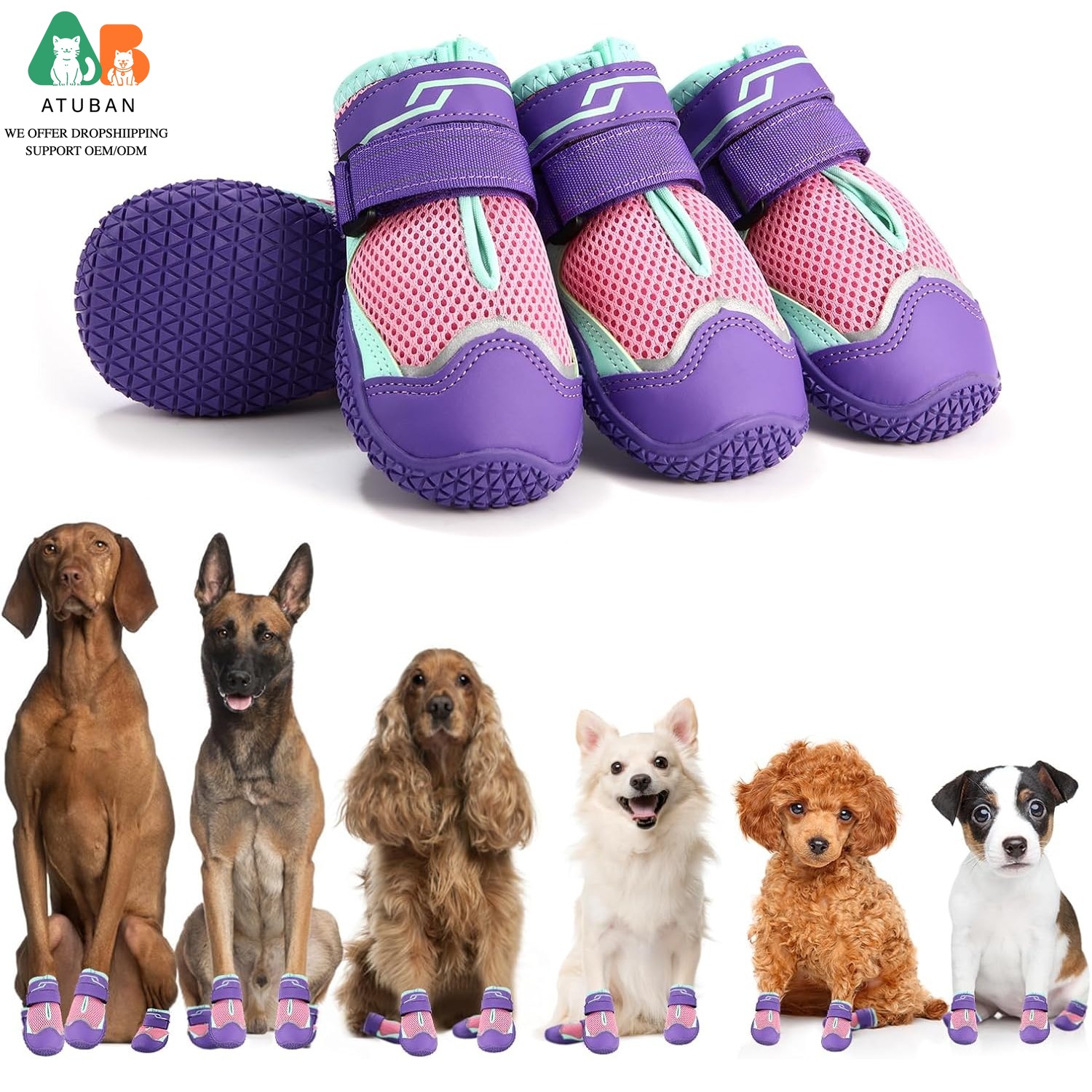 ATUBAN Dog Shoes for Hot Pavem - Dog Booties Paw Protector review and price