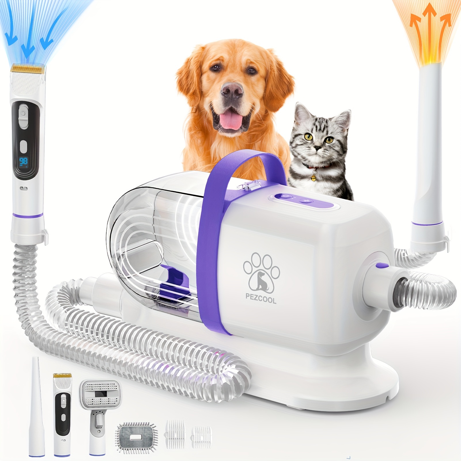 8-in-1 Dog Grooming Vacuum for - Pet Supplies Grooming Hours review and price