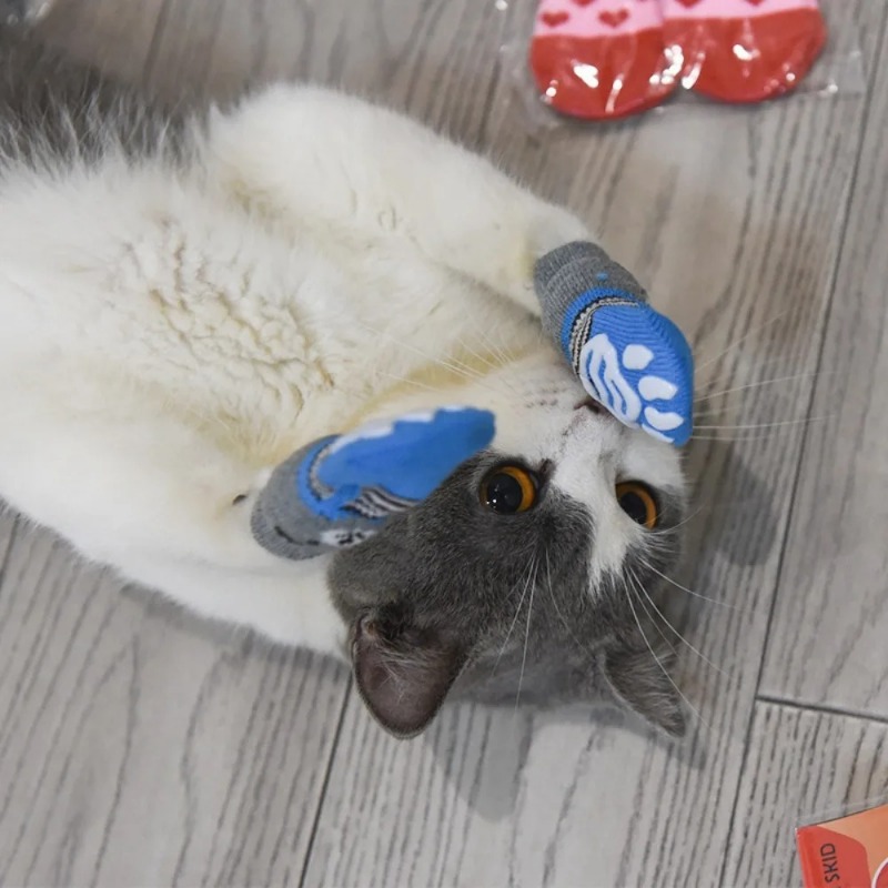 4Pcs Winter Pet Dog Socks Anti - Dog Booties Paw Protector review and price