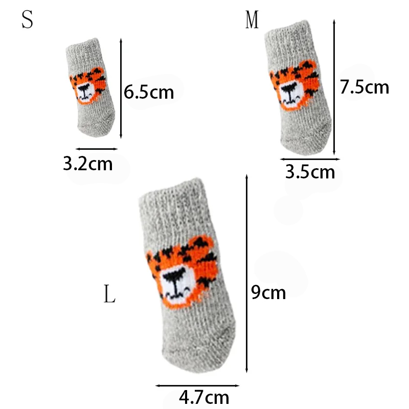 4Pcs Winter Pet Dog Socks Anti - Dog Booties Paw Protector review and price